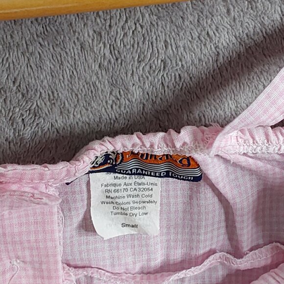 Vintage Bulldog Pink Baby Doll Top Girl's Size Small - Picture 2 of 5
